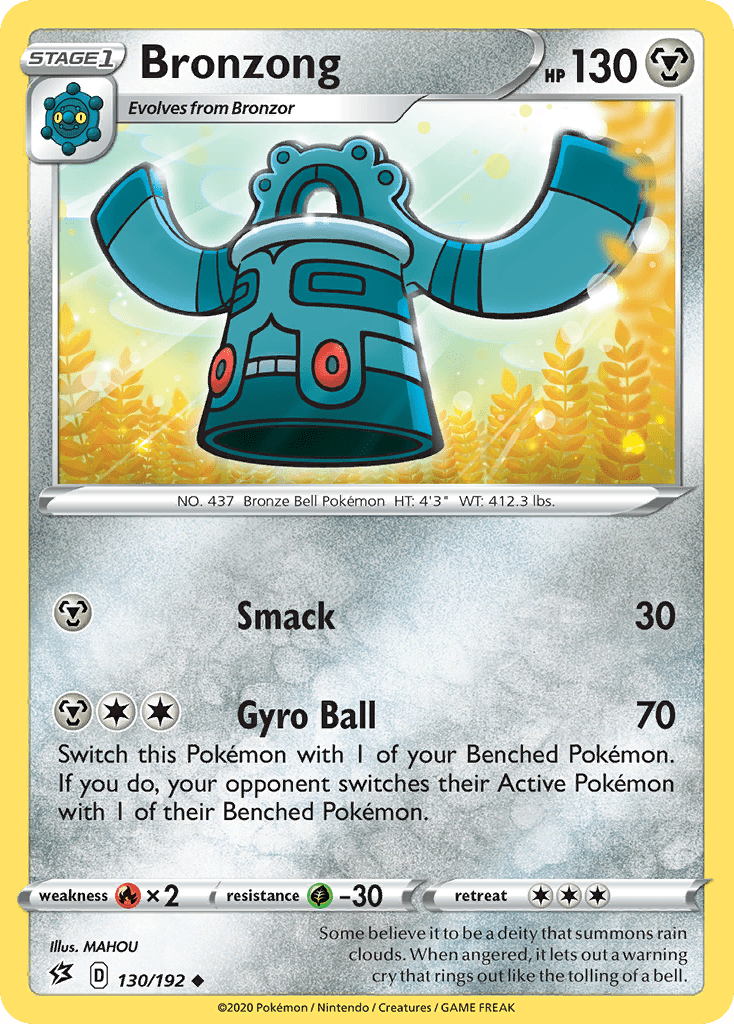 Bronzong (130/192) [Sword & Shield: Rebel Clash] Pokemon Single Pokémon  | Multizone: Comics And Games