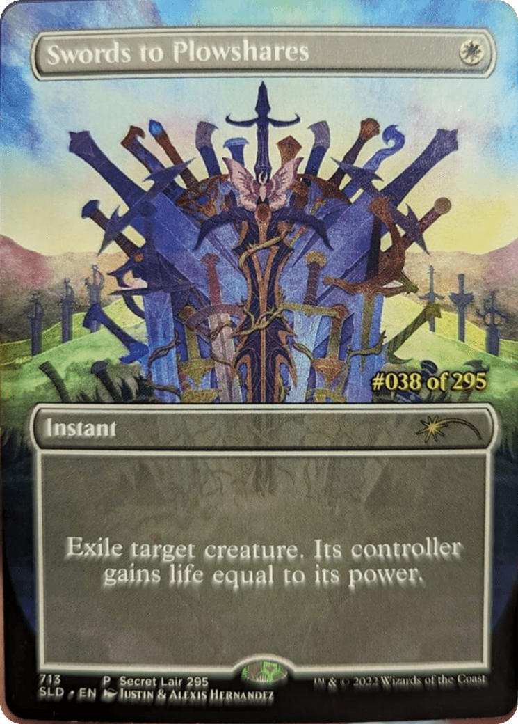 Swords to Plowshares (Serial Numbered) [Secret Lair Drop Series] MTG Single Magic: The Gathering  | Multizone: Comics And Games
