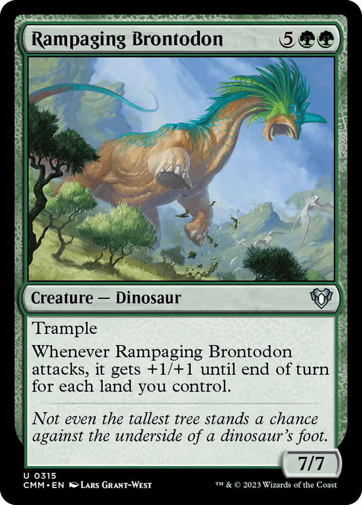 Rampaging Brontodon [Commander Masters] MTG Single Magic: The Gathering  | Multizone: Comics And Games