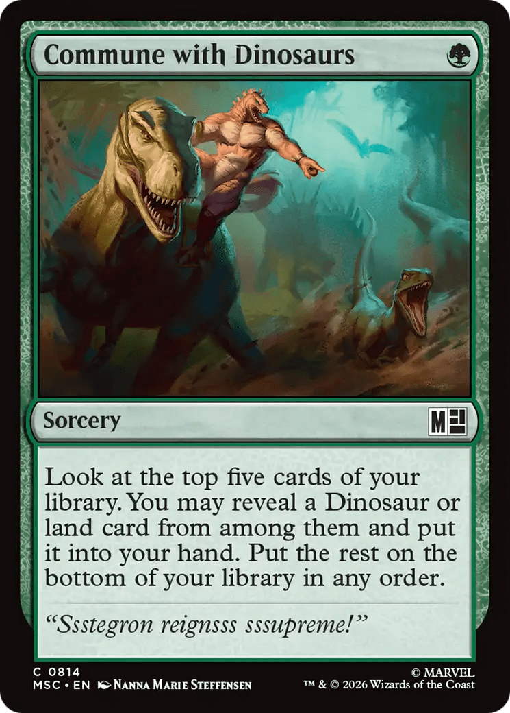 Commune with Dinosaurs [Marvel Super Heroes Commander] MTG Single Magic: The Gathering  | Multizone: Comics And Games
