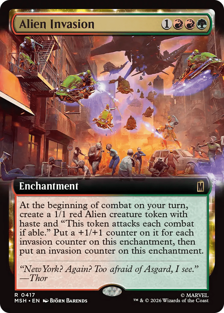 Alien Invasion (Extended Art) [Marvel Super Heroes] MTG Single Magic: The Gathering  | Multizone: Comics And Games