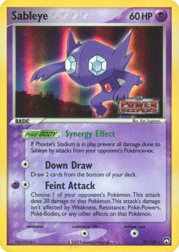 Sableye (22/108) (Stamped) [EX: Power Keepers] Pokemon Single Pokémon  | Multizone: Comics And Games