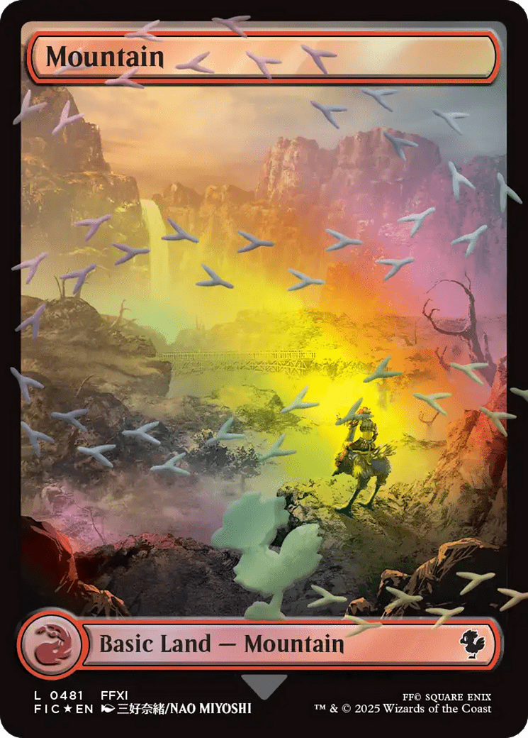 Mountain (Chocobo Track Foil) [FINAL FANTASY Commander] MTG Single Magic: The Gathering  | Multizone: Comics And Games