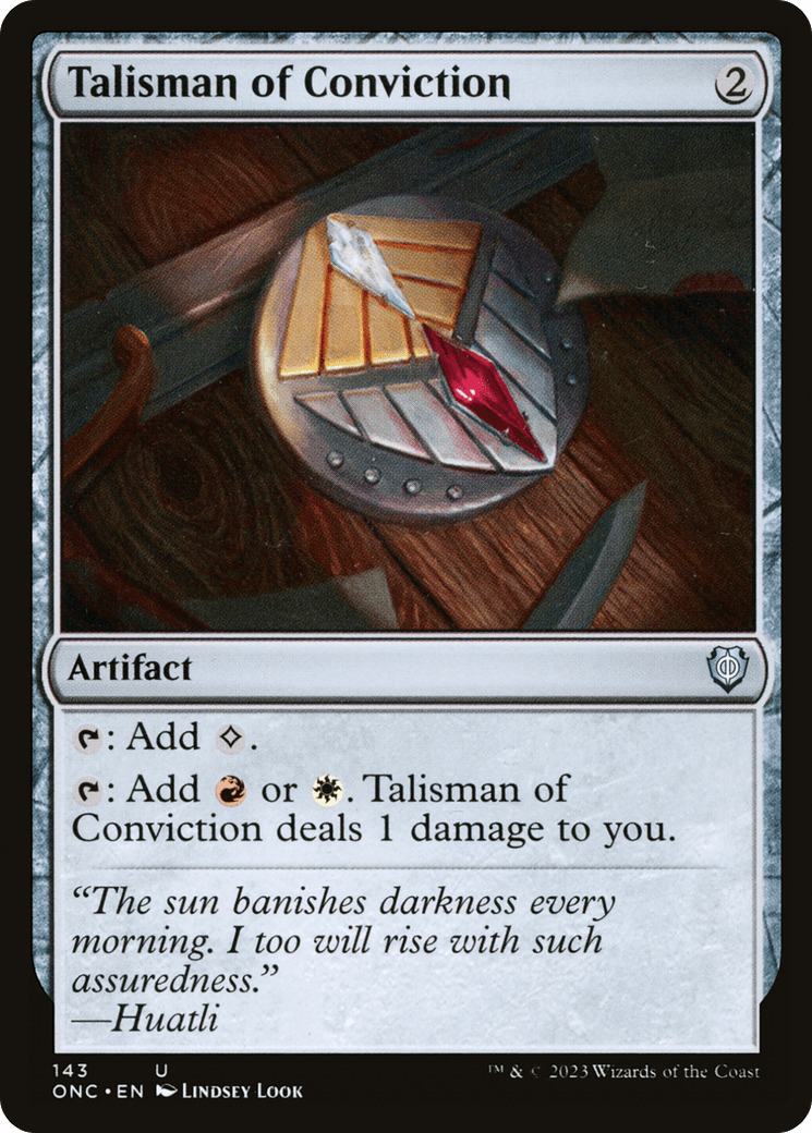 Talisman of Conviction [Phyrexia: All Will Be One Commander] MTG Single Magic: The Gathering  | Multizone: Comics And Games
