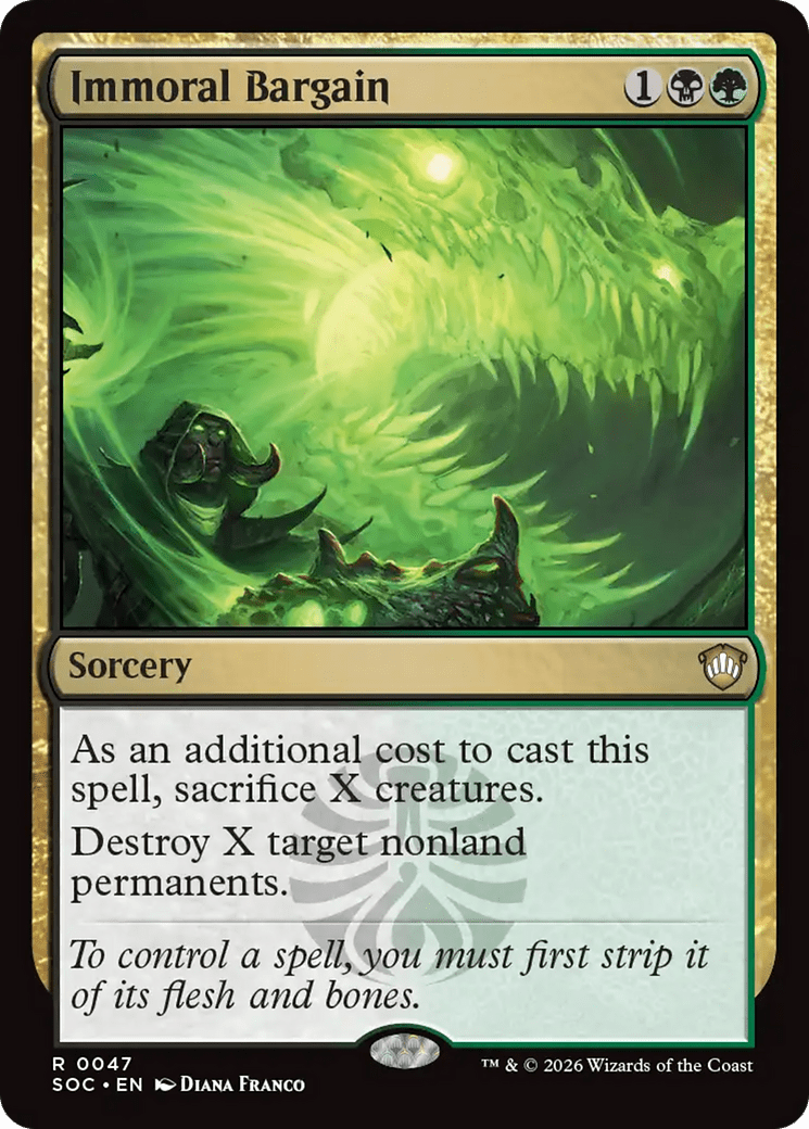 Immoral Bargain [Secrets of Strixhaven Commander] MTG Single Magic: The Gathering  | Multizone: Comics And Games
