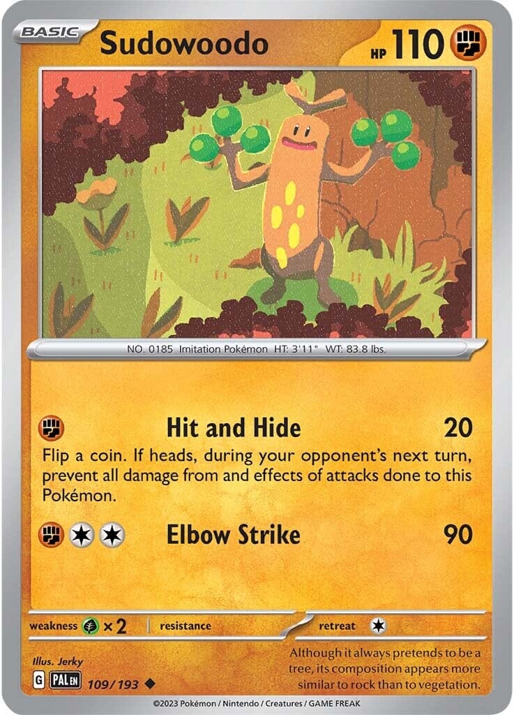 Sudowoodo (109/193) [Scarlet & Violet: Paldea Evolved] Pokemon Single Pokémon  | Multizone: Comics And Games