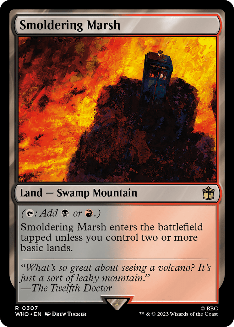 Smoldering Marsh [Doctor Who] MTG Single Magic: The Gathering  | Multizone: Comics And Games