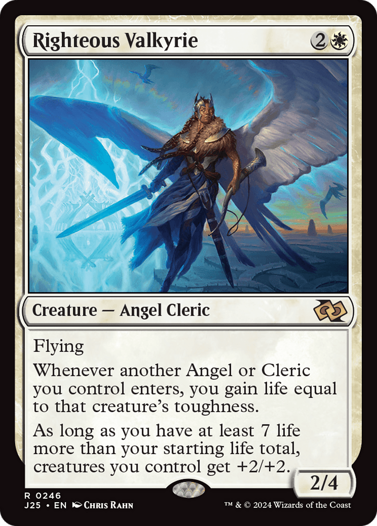 Righteous Valkyrie [Foundations Jumpstart] MTG Single Magic: The Gathering  | Multizone: Comics And Games