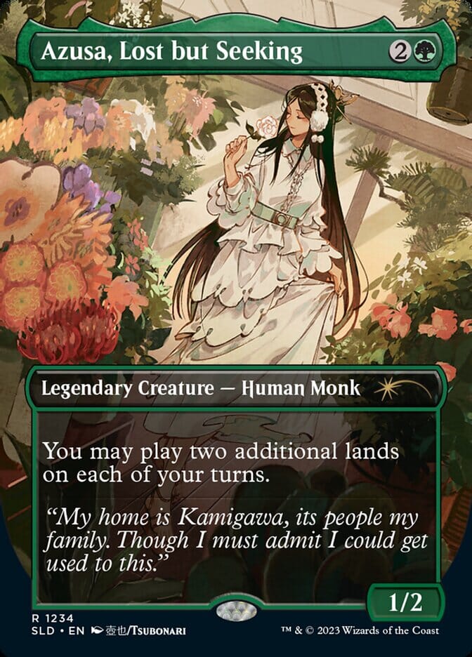 Azusa, Lost but Seeking (Borderless) [Secret Lair Drop Series] MTG Single Magic: The Gathering  | Multizone: Comics And Games