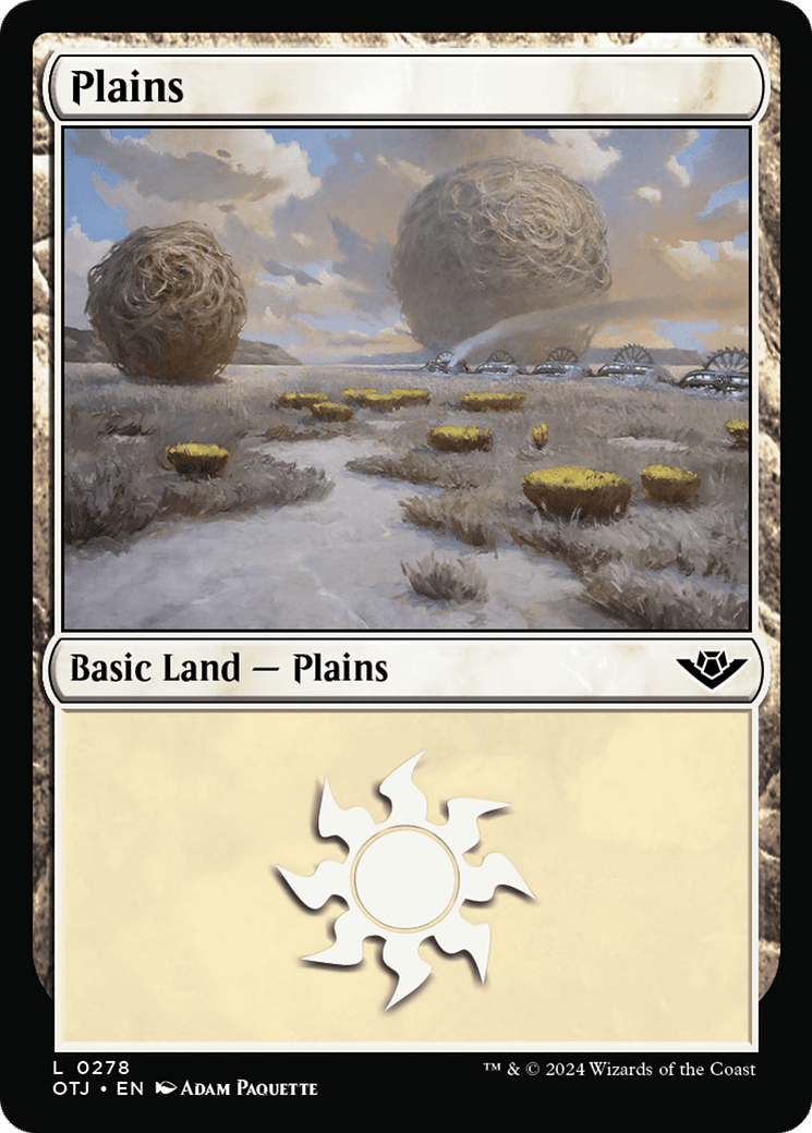 Plains (0278) [Outlaws of Thunder Junction] MTG Single Magic: The Gathering  | Multizone: Comics And Games