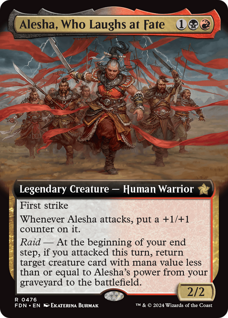 Alesha, Who Laughs at Fate (Extended Art) [Foundations] MTG Single Magic: The Gathering  | Multizone: Comics And Games