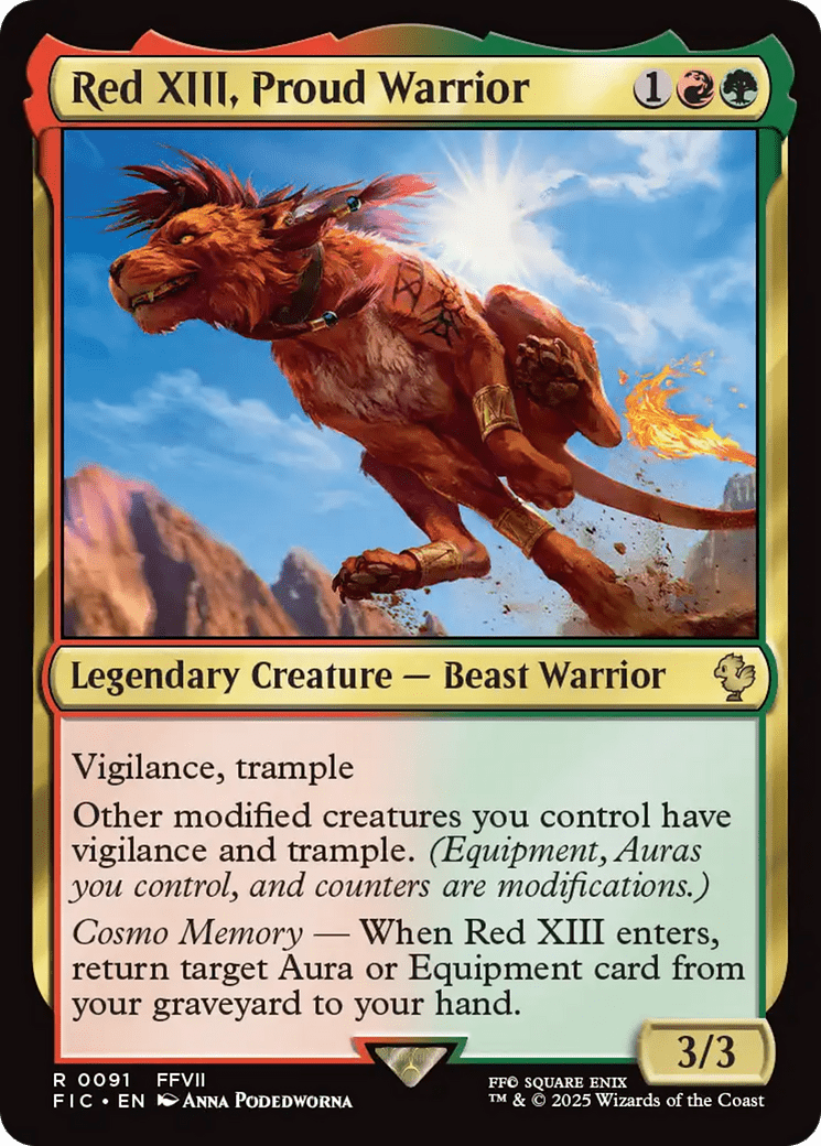 Red XIII, Proud Warrior [FINAL FANTASY Commander] MTG Single Magic: The Gathering  | Multizone: Comics And Games