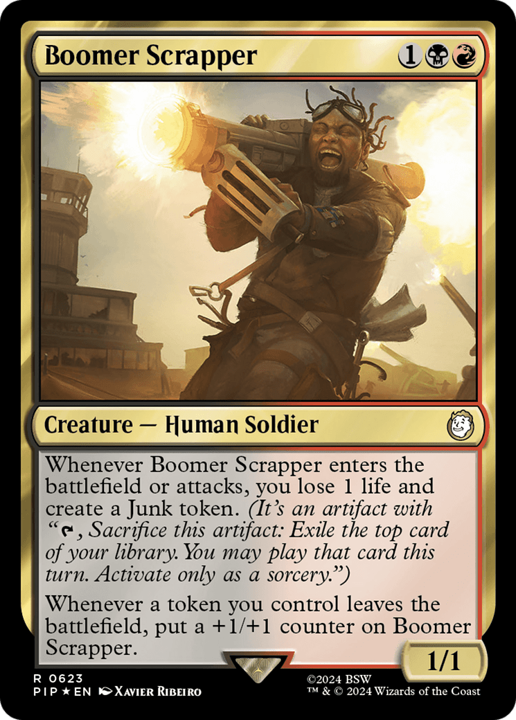 Boomer Scrapper (Surge Foil) [Fallout] MTG Single Magic: The Gathering  | Multizone: Comics And Games