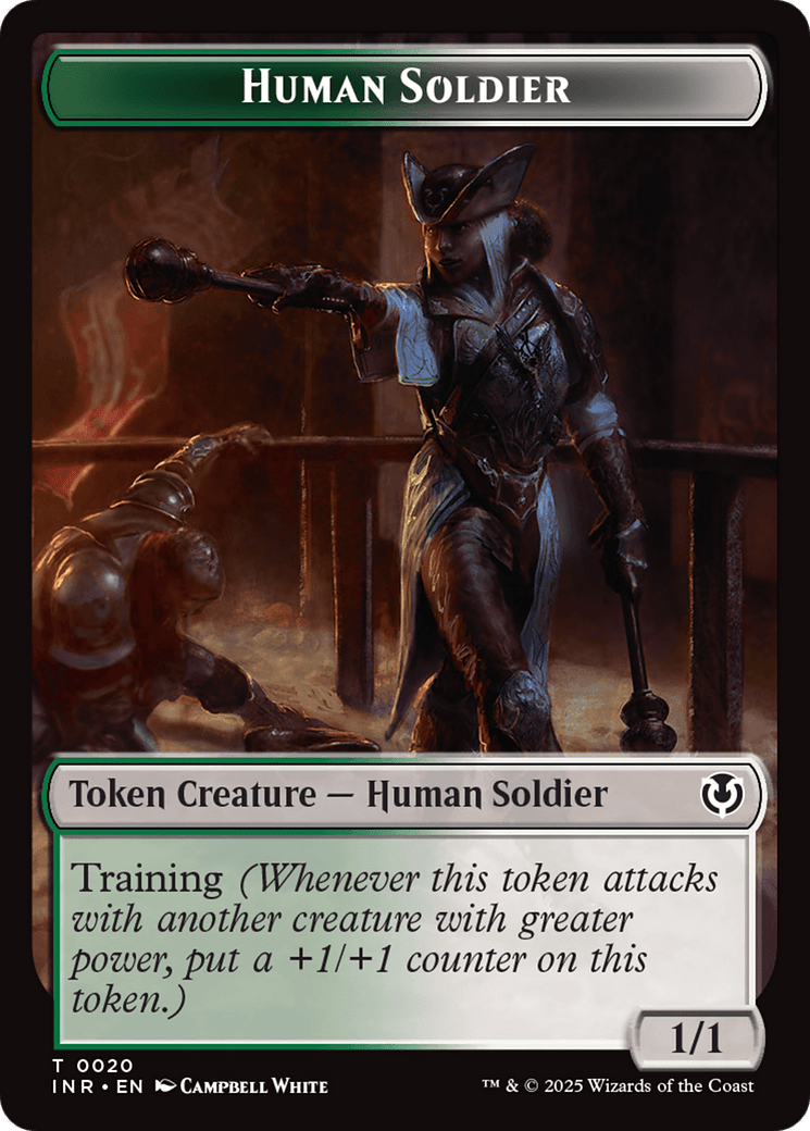 Human Soldier (0020) // Emblem - Tamiyo, Field Researcher Double-Sided Token [Innistrad Remastered Tokens] MTG Single Magic: The Gathering  | Multizone: Comics And Games