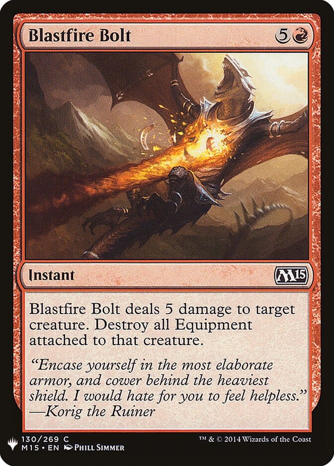Blastfire Bolt [Mystery Booster] MTG Single Magic: The Gathering  | Multizone: Comics And Games