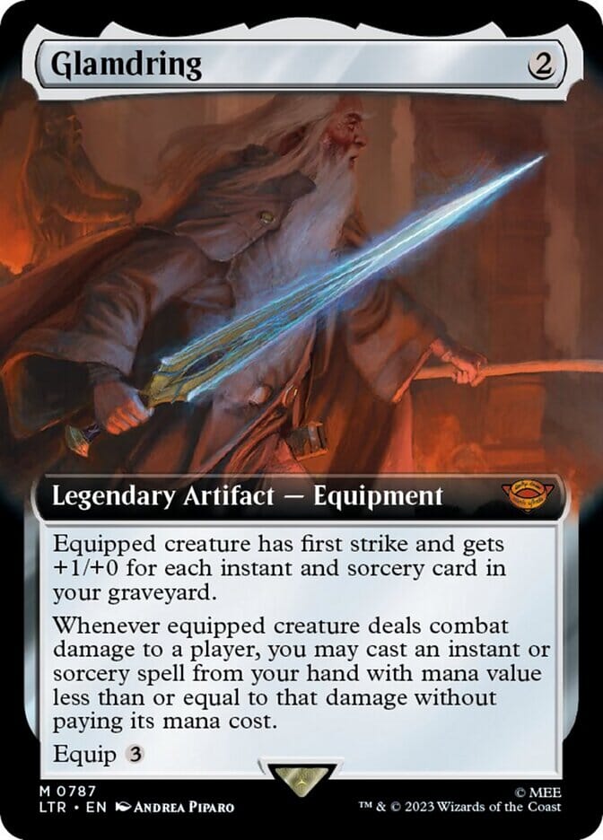 Glamdring (Extended Art) (Surge Foil) [The Lord of the Rings: Tales of Middle-Earth] MTG Single Magic: The Gathering  | Multizone: Comics And Games