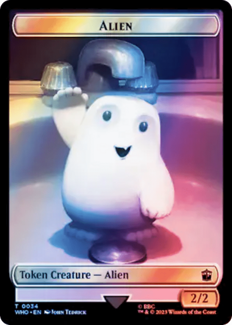 Alien // Mark of the Rani Double-Sided Token (Surge Foil) [Doctor Who Tokens] MTG Single Magic: The Gathering  | Multizone: Comics And Games