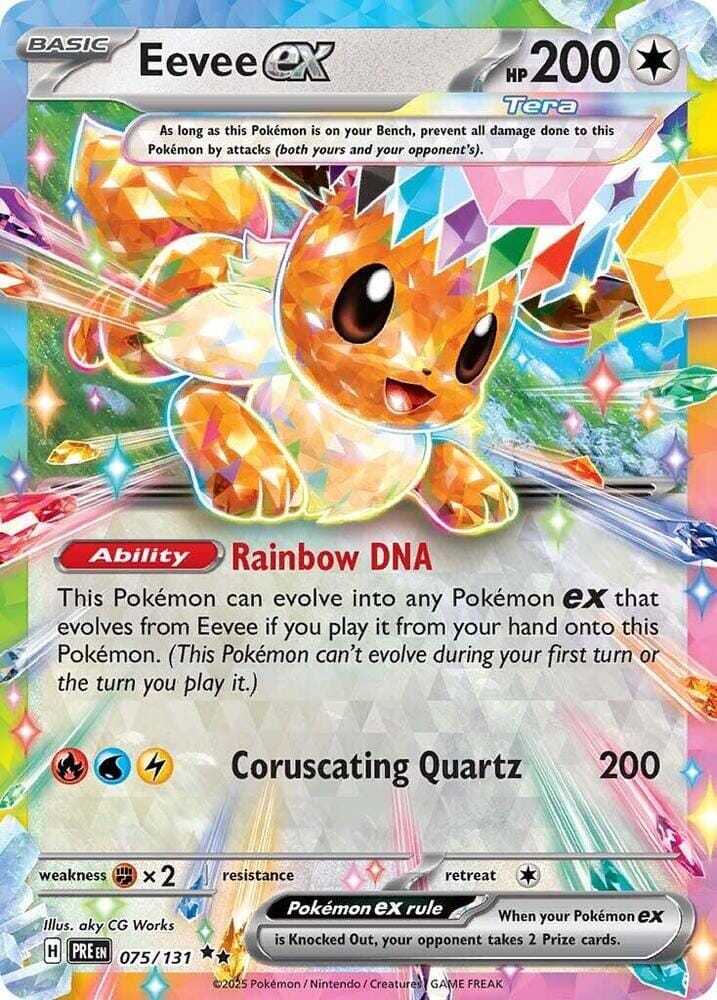 Eevee ex (075/131) [Scarlet & Violet: Prismatic Evolutions] Pokemon Single Pokémon  | Multizone: Comics And Games