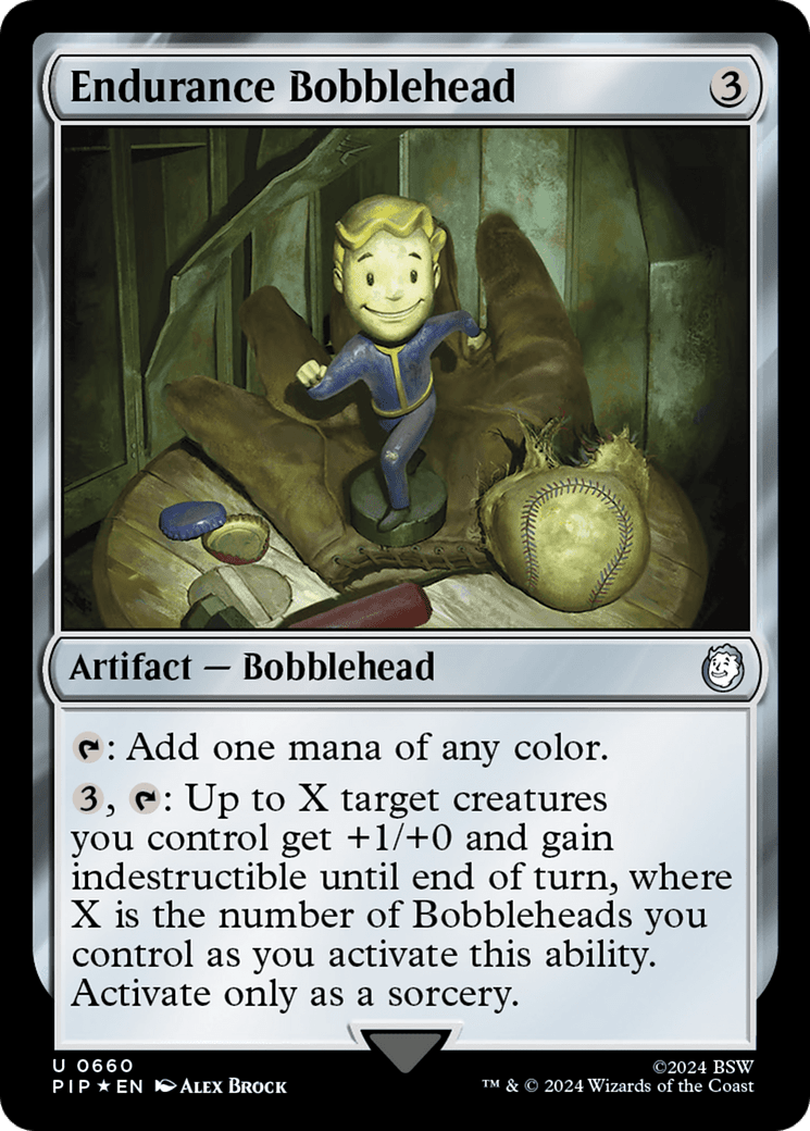 Endurance Bobblehead (Surge Foil) [Fallout] MTG Single Magic: The Gathering  | Multizone: Comics And Games
