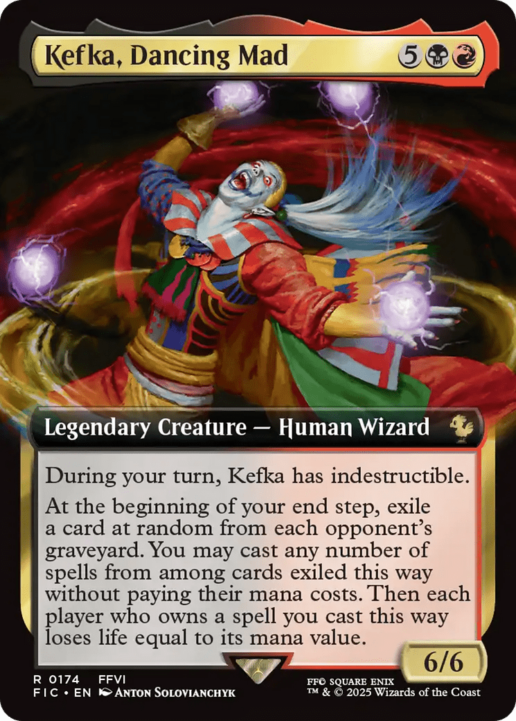Kefka, Dancing Mad (Extended Art) [FINAL FANTASY Commander] MTG Single Magic: The Gathering  | Multizone: Comics And Games