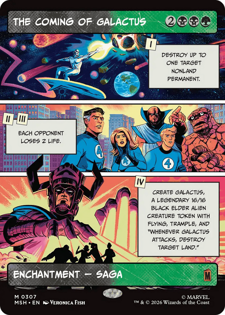 The Coming of Galactus (Borderless) [Marvel Super Heroes] MTG Single Magic: The Gathering  | Multizone: Comics And Games