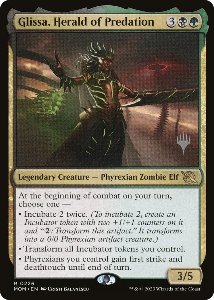 Glissa, Herald of Predation (Promo Pack) [March of the Machine Promos] MTG Single Magic: The Gathering  | Multizone: Comics And Games