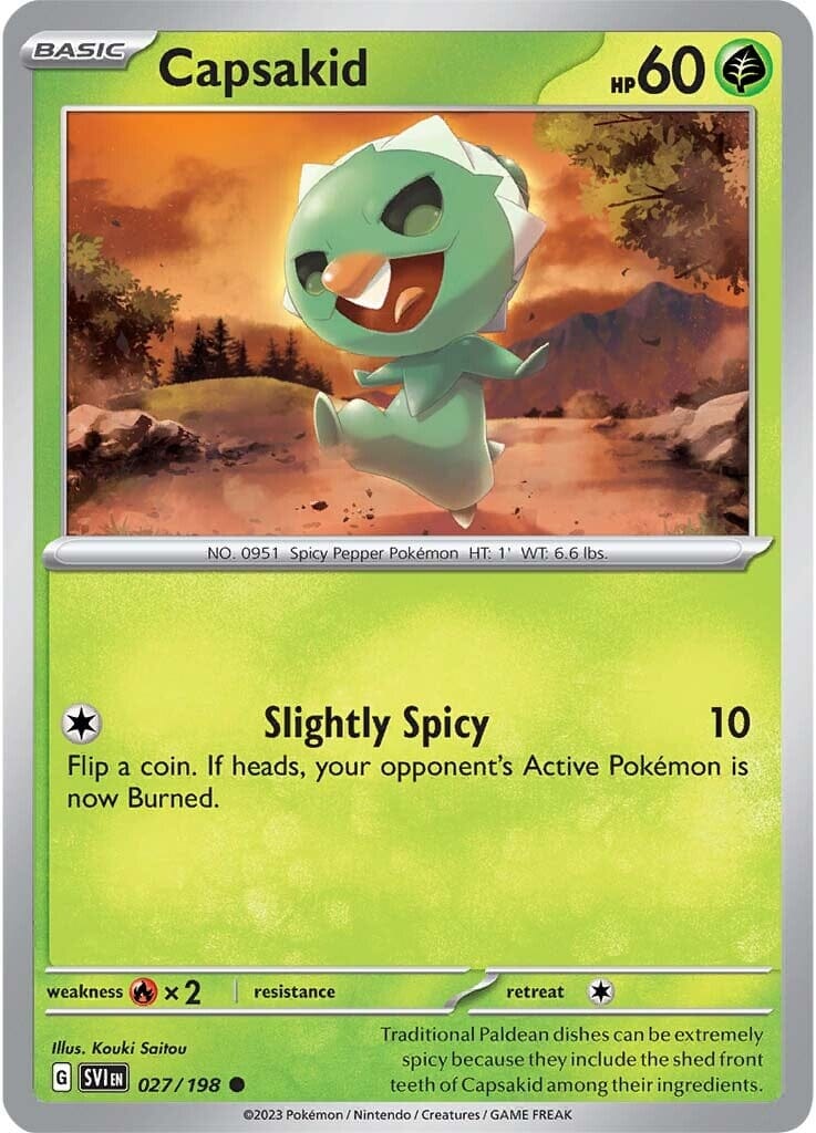 Capsakid (027/198) [Scarlet & Violet: Base Set] Pokemon Single Pokémon  | Multizone: Comics And Games