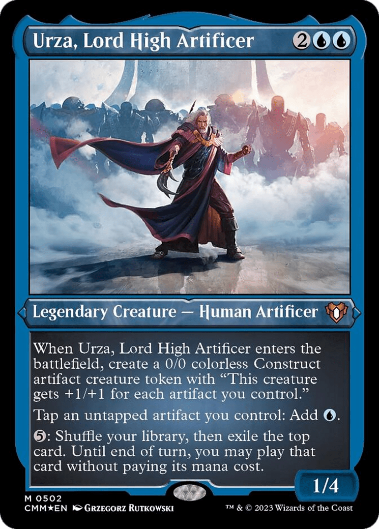 Urza, Lord High Artificer (Foil Etched) [Commander Masters] MTG Single Magic: The Gathering  | Multizone: Comics And Games