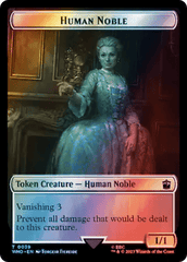 Human Noble // Beast Double-Sided Token (Surge Foil) [Doctor Who Tokens] MTG Single Magic: The Gathering  | Multizone: Comics And Games