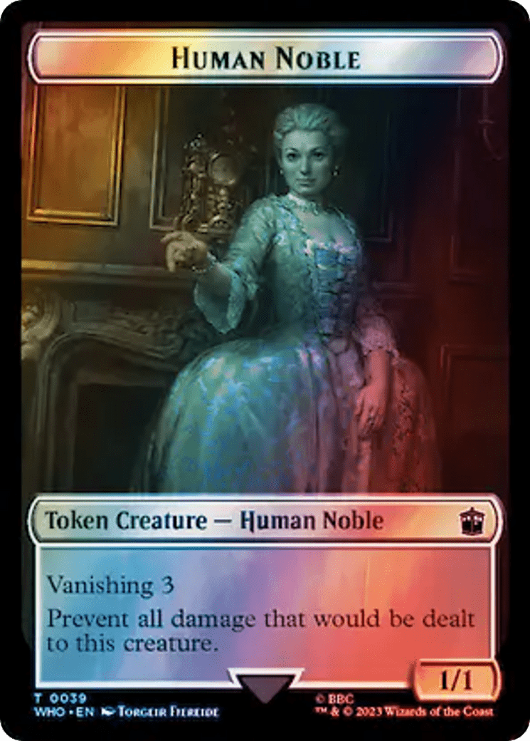 Human Noble // Treasure (0062) Double-Sided Token (Surge Foil) [Doctor Who Tokens] MTG Single Magic: The Gathering  | Multizone: Comics And Games