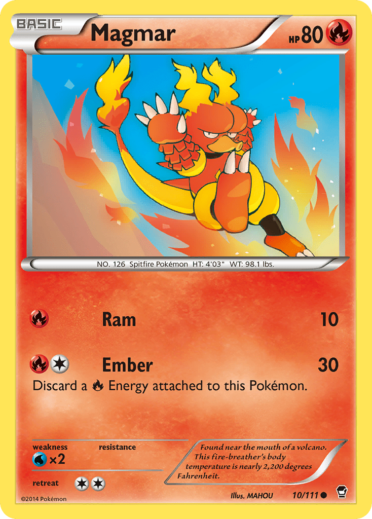 Magmar (10/111) [XY: Furious Fists] Pokemon Single Pokémon  | Multizone: Comics And Games