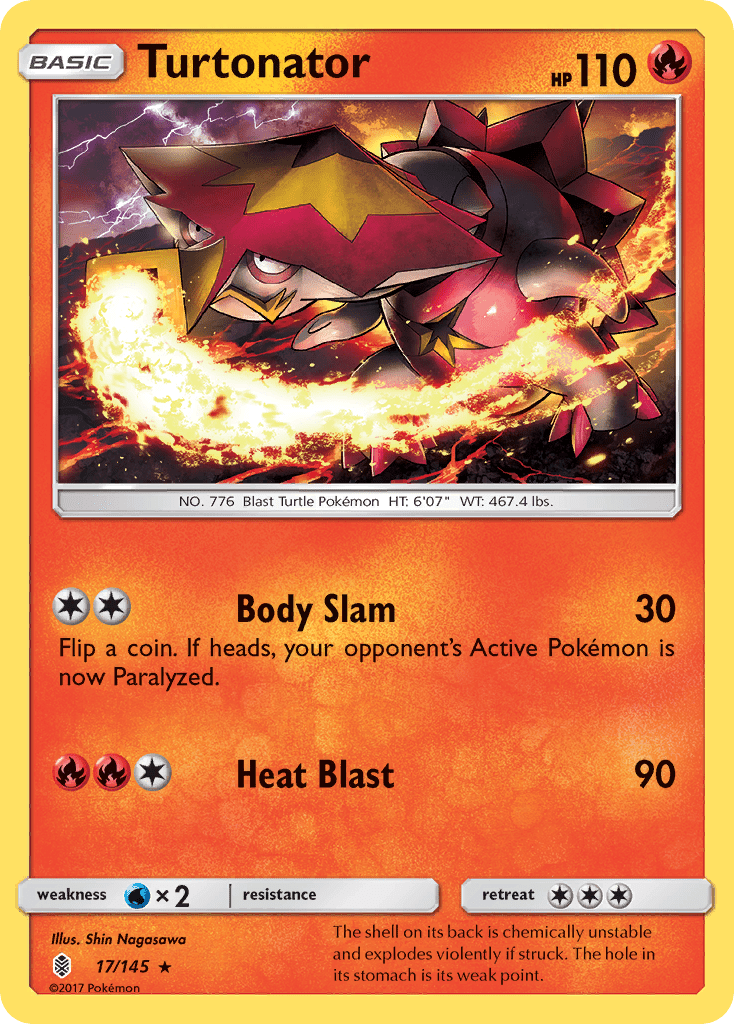 Turtonator (17/145) [Sun & Moon: Guardians Rising] Pokemon Single Pokémon  | Multizone: Comics And Games