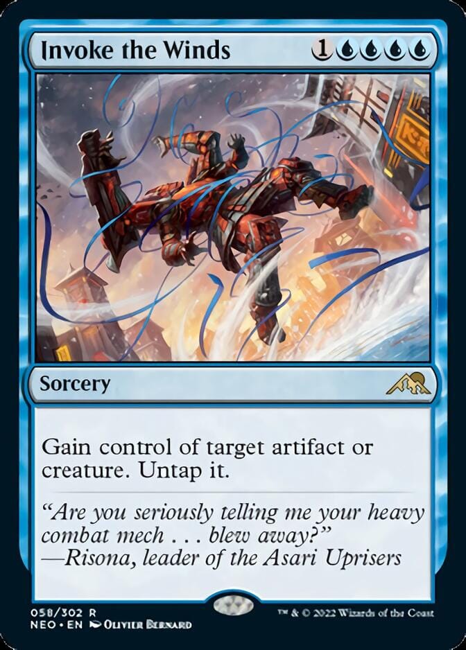 Invoke the Winds [Kamigawa: Neon Dynasty] MTG Single Magic: The Gathering  | Multizone: Comics And Games