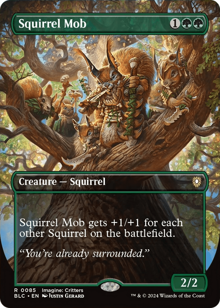 Squirrel Mob (Borderless) [Bloomburrow Commander] MTG Single Magic: The Gathering  | Multizone: Comics And Games