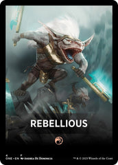 Rebellious Theme Card [Phyrexia: All Will Be One Tokens] MTG Single Magic: The Gathering  | Multizone: Comics And Games