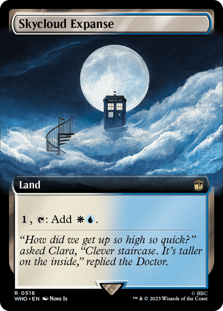 Skycloud Expanse (Extended Art) [Doctor Who] MTG Single Magic: The Gathering  | Multizone: Comics And Games