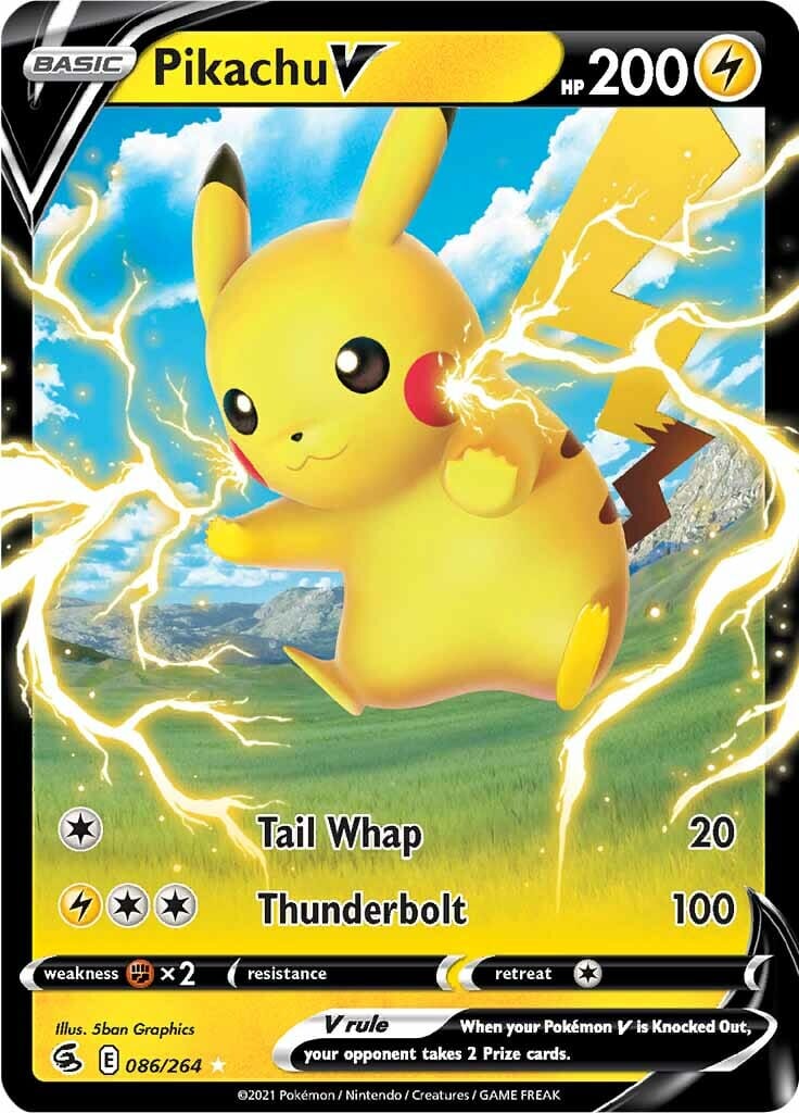 Pikachu V (086/264) [Sword & Shield: Fusion Strike] Pokemon Single Pokémon  | Multizone: Comics And Games