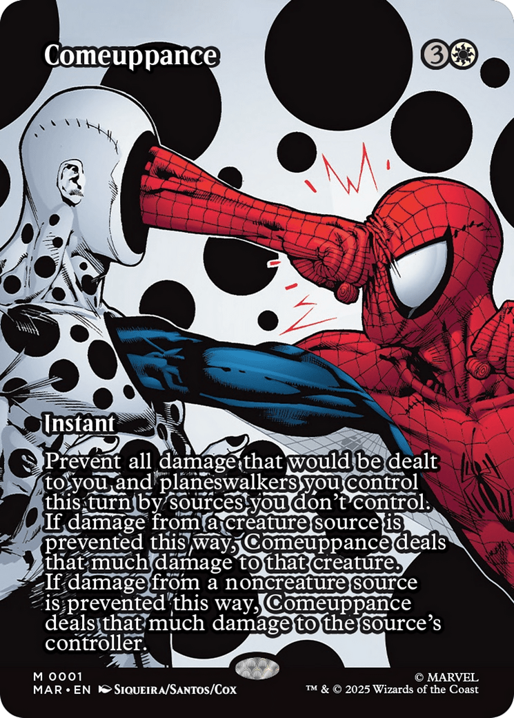 Comeuppance (Borderless) [Marvel Universe: Eternal-Legal] MTG Single Magic: The Gathering  | Multizone: Comics And Games