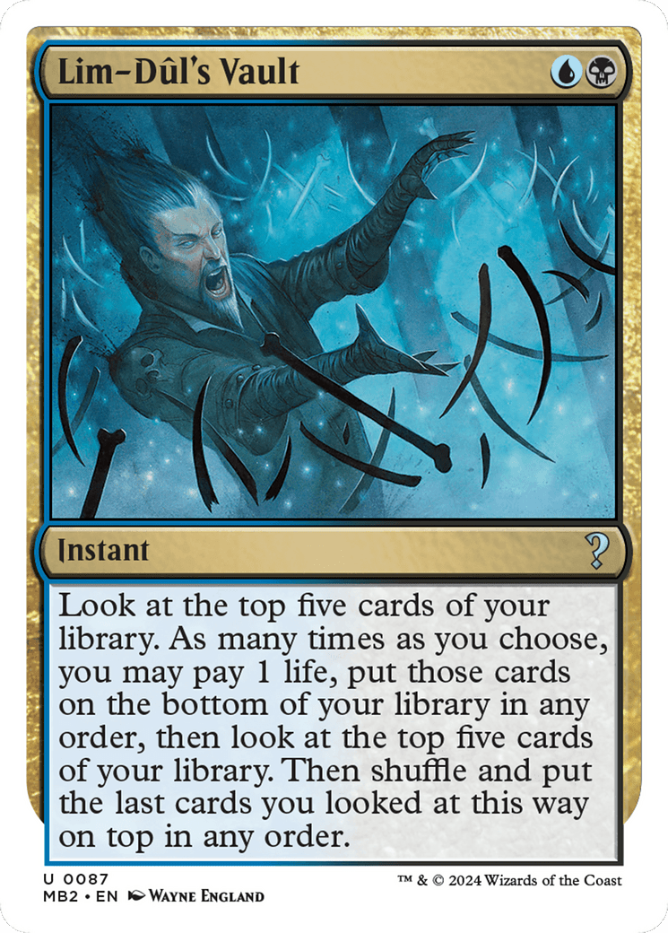 Lim-Dul's Vault (White Border) [Mystery Booster 2] MTG Single Magic: The Gathering  | Multizone: Comics And Games