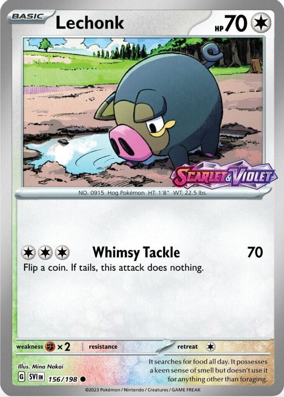 Lechonk (156/198) (Best Buy Promo) [Scarlet & Violet: Base Set] Pokemon Single Pokémon  | Multizone: Comics And Games