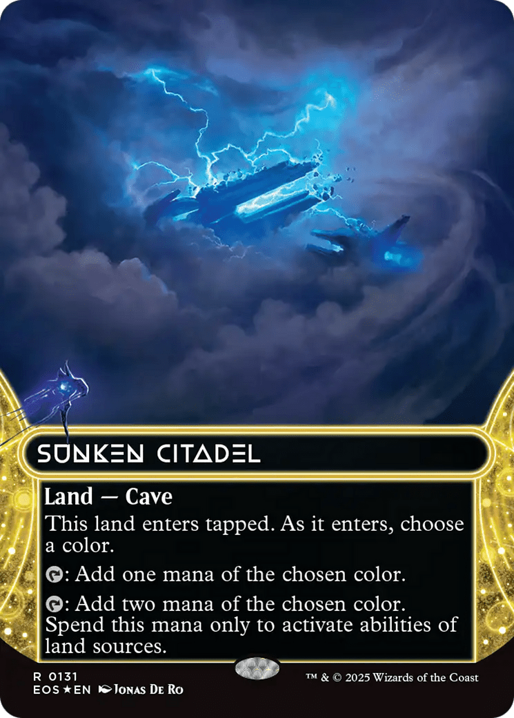Sunken Citadel (0131) (Borderless) (Galaxy Foil) [Edge of Eternities: Stellar Sights] MTG Single Magic: The Gathering  | Multizone: Comics And Games