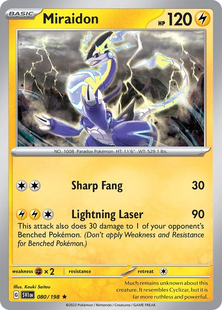 Miraidon (080/198) (Theme Deck Exclusive) [Scarlet & Violet: Base Set] Pokemon Single Pokémon  | Multizone: Comics And Games