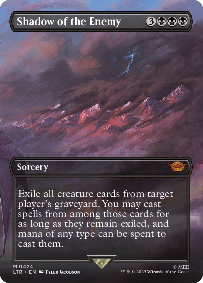 Shadow of the Enemy (Borderless Alternate Art) [The Lord of the Rings: Tales of Middle-Earth] MTG Single Magic: The Gathering  | Multizone: Comics And Games