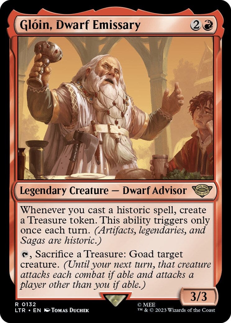 Gloin, Dwarf Emissary [The Lord of the Rings: Tales of Middle-Earth] MTG Single Magic: The Gathering  | Multizone: Comics And Games