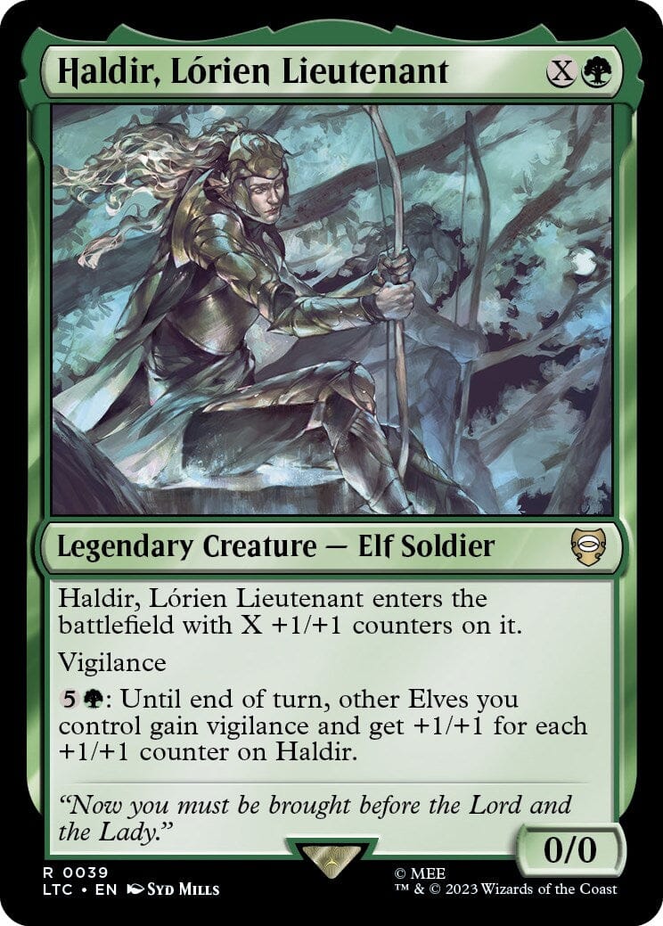 Haldir, Lorien Lieutenant [The Lord of the Rings: Tales of Middle-Earth Commander] MTG Single Magic: The Gathering  | Multizone: Comics And Games