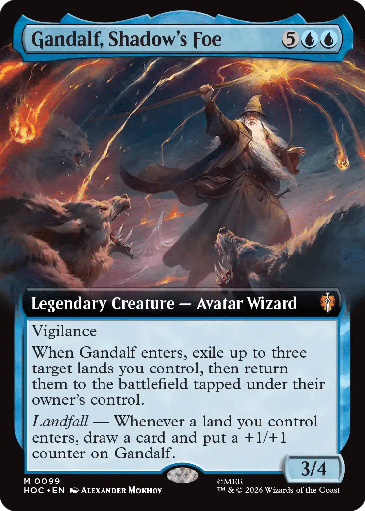 Gandalf, Shadow's Foe (Extended Art) [The Hobbit: Eternal-Legal] MTG Single Magic: The Gathering  | Multizone: Comics And Games