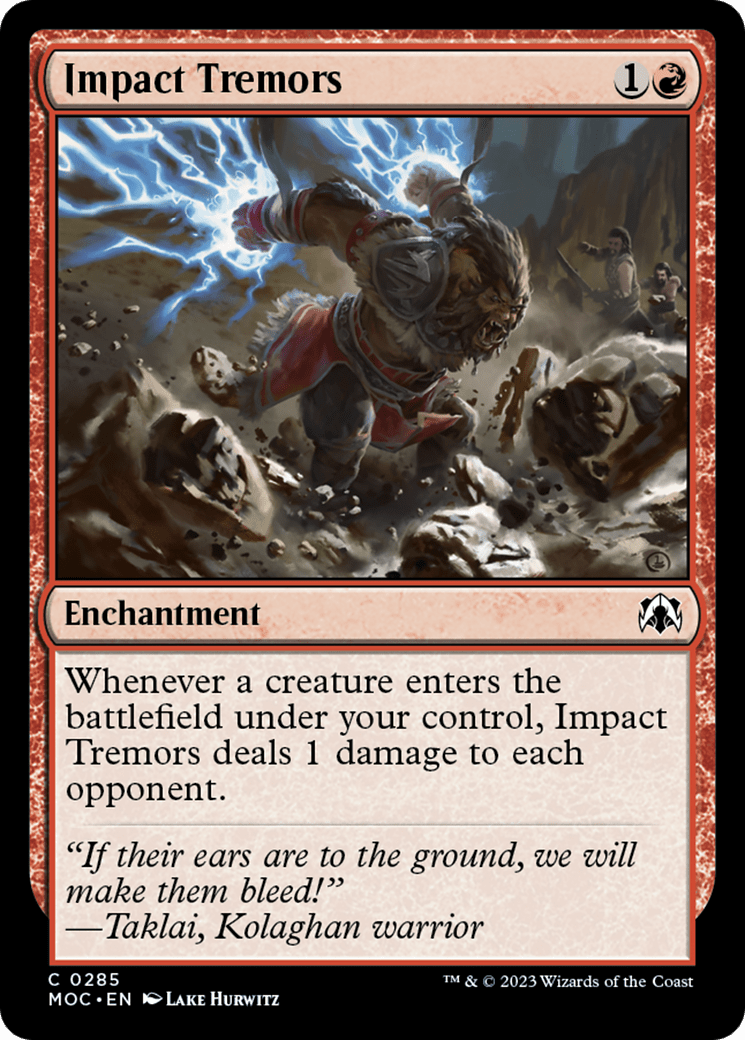Impact Tremors [March of the Machine Commander] MTG Single Magic: The Gathering  | Multizone: Comics And Games