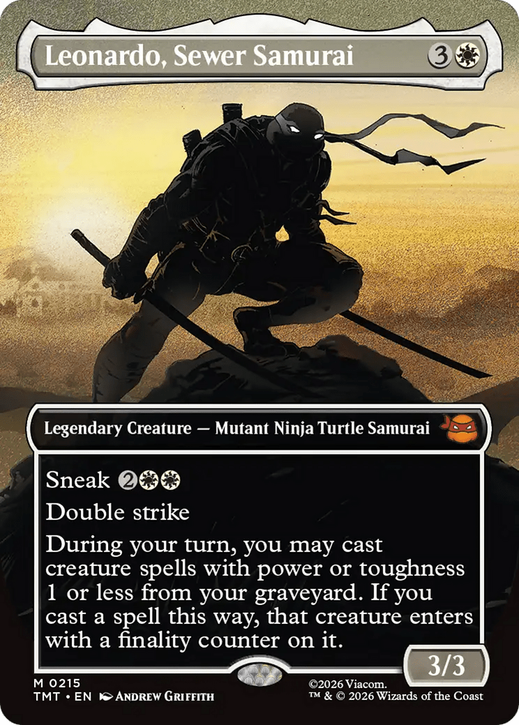 Leonardo, Sewer Samurai (Borderless) [Teenage Mutant Ninja Turtles] MTG Single Magic: The Gathering  | Multizone: Comics And Games