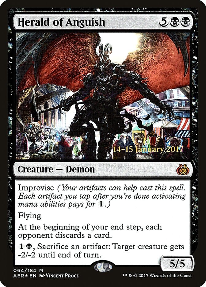Herald of Anguish [Aether Revolt Prerelease Promos] MTG Single Magic: The Gathering  | Multizone: Comics And Games