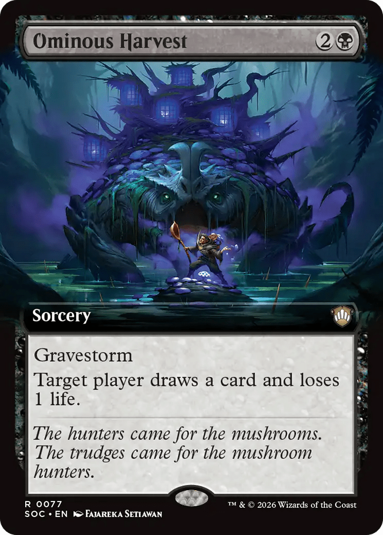 Ominous Harvest (Extended Art) [Secrets of Strixhaven Commander] MTG Single Magic: The Gathering  | Multizone: Comics And Games